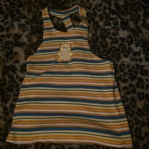 Target Multicolor Striped Tank Top with Bear Design